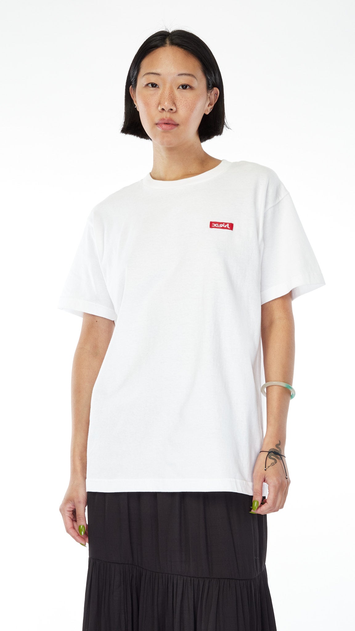 X-Girl: White Face Big S/S Tee | Clothing - Tops - T-Shirts