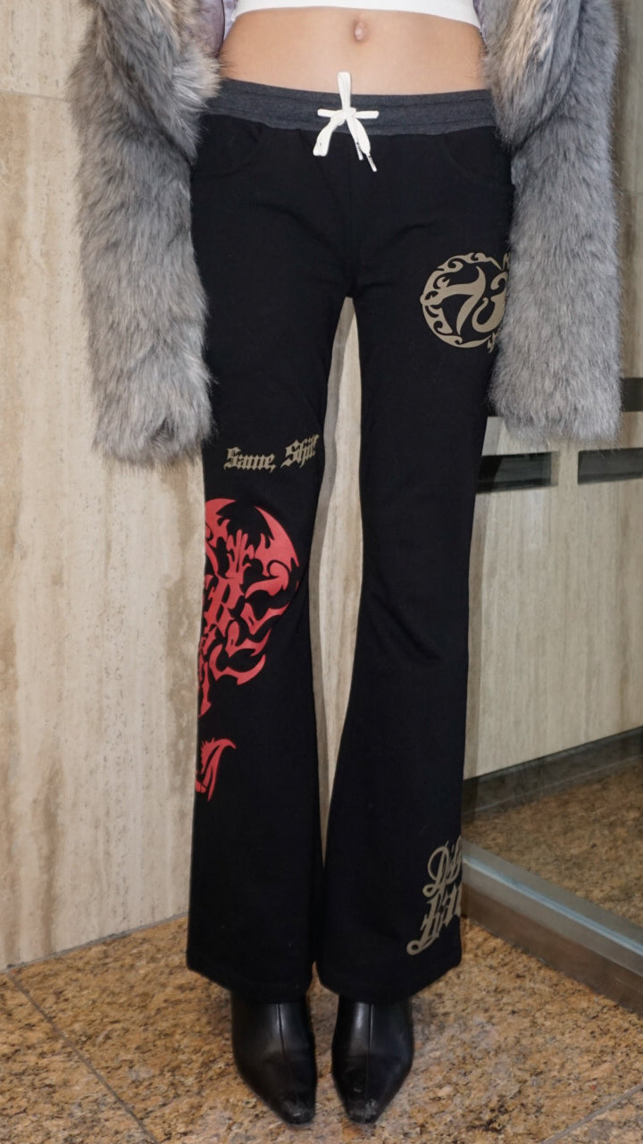 Flared hot sale jogging bottoms