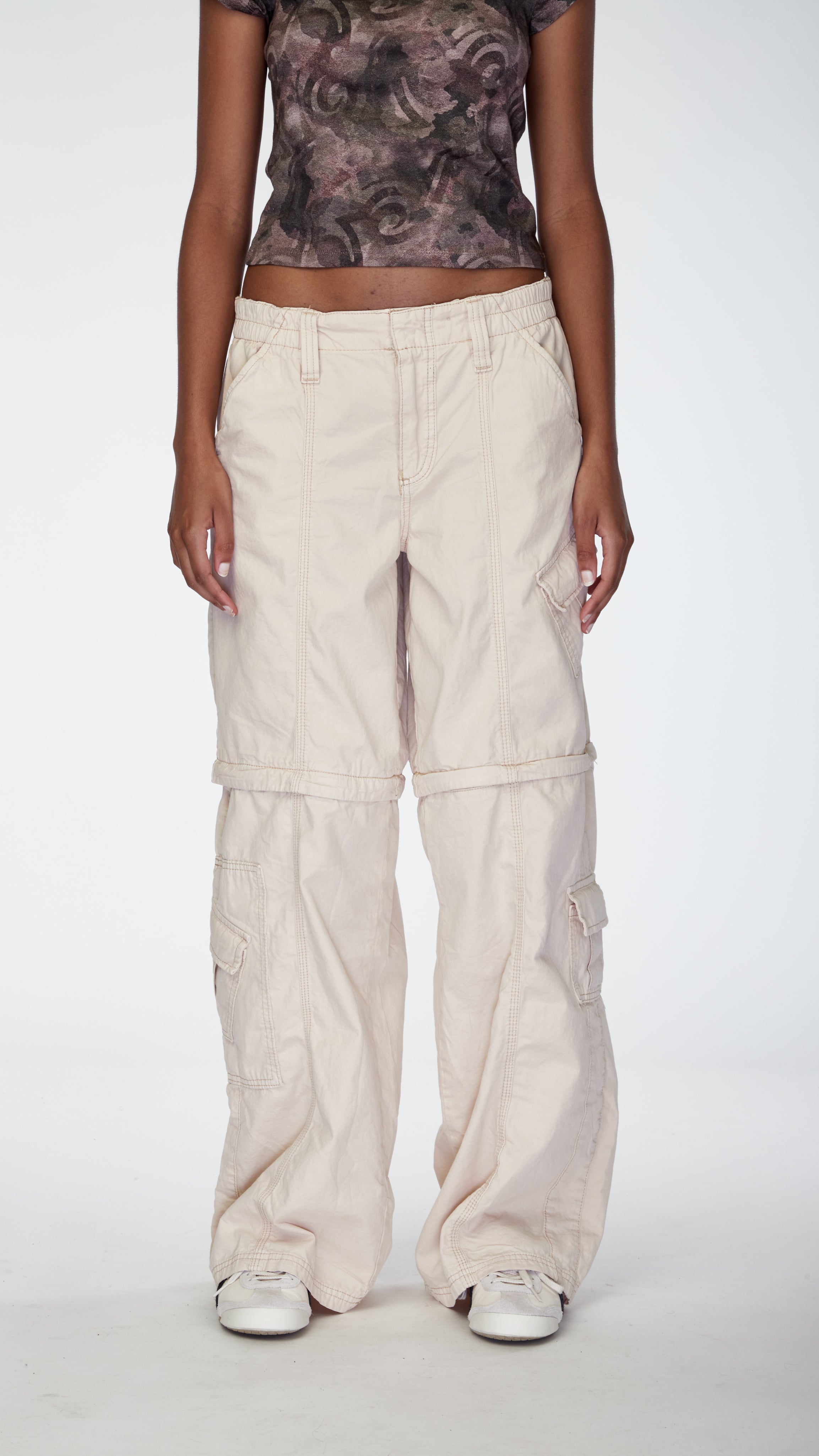 Ivory Zip-Off Y2K Pant