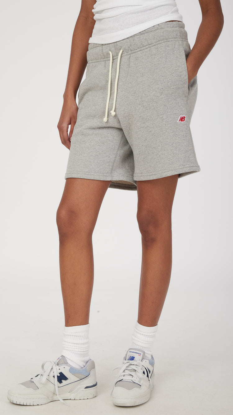 Grey Basic Logo Shorts