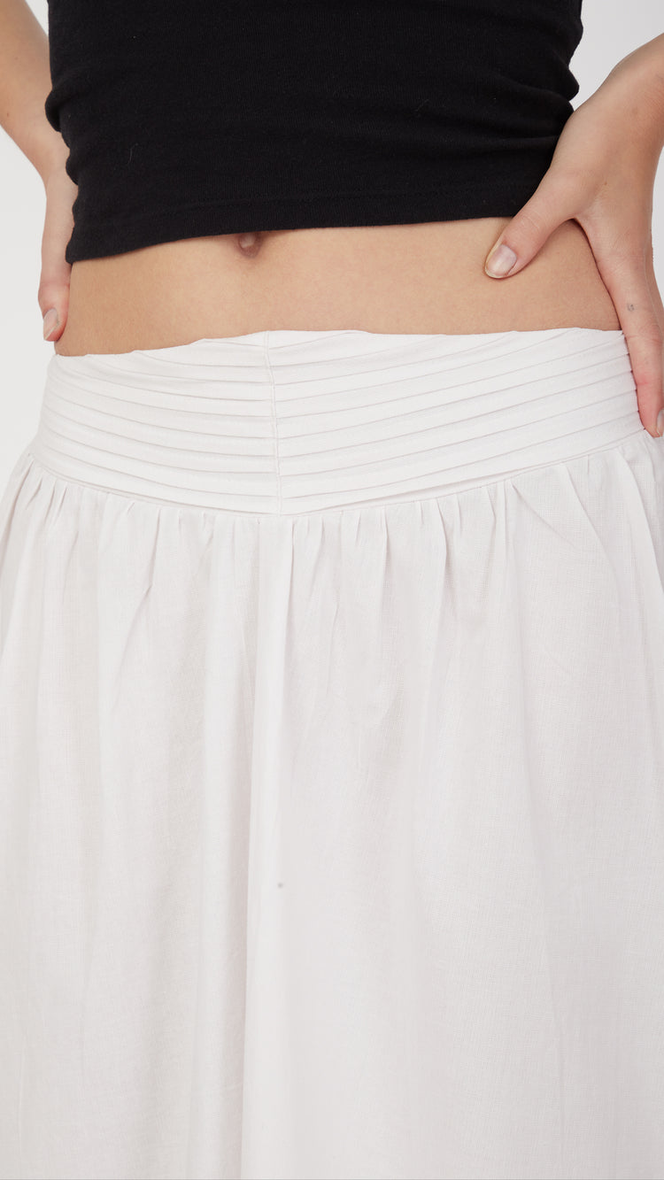 White India Midi Skirt