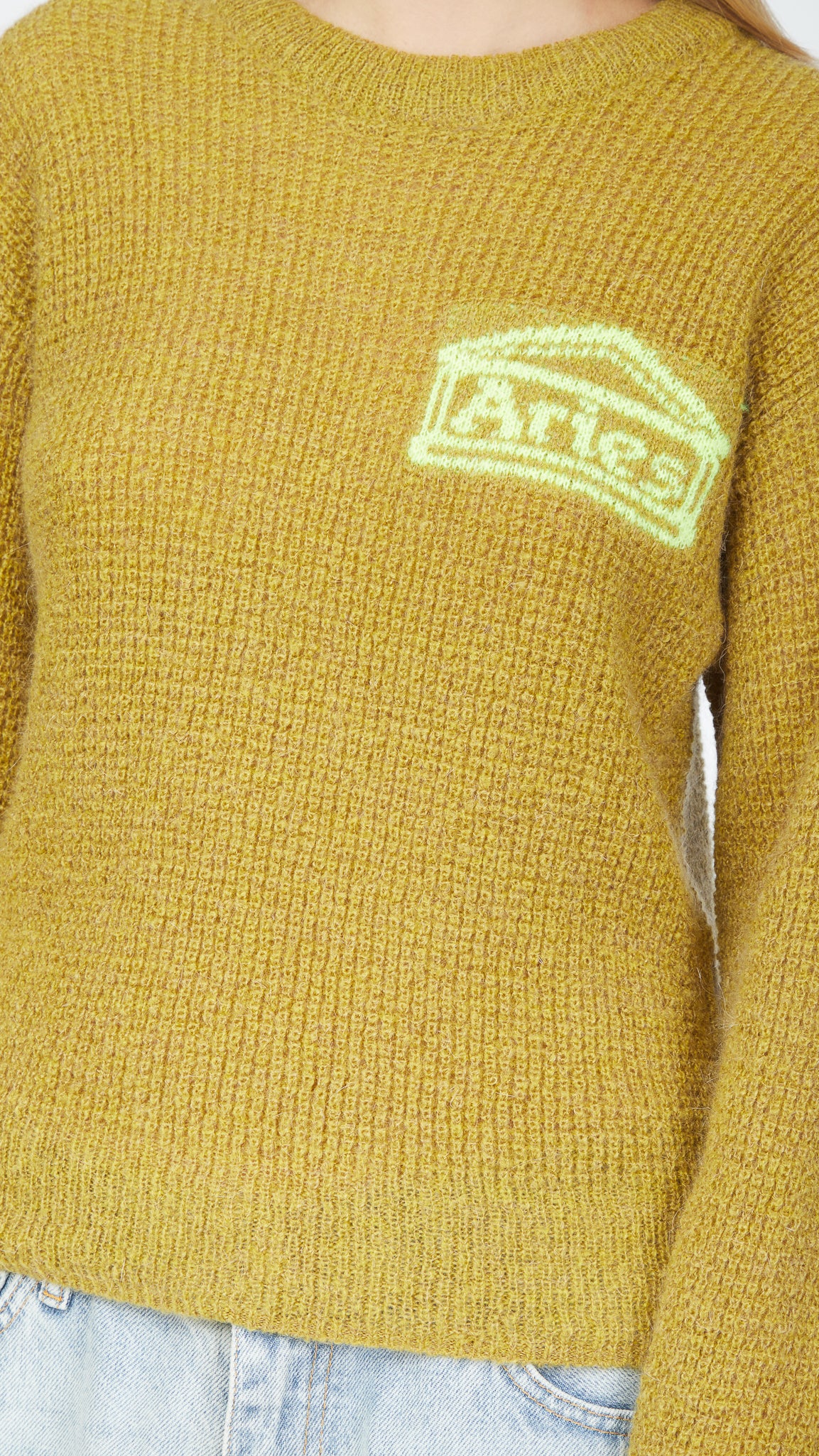 Khaki Waffle Knit Jumper