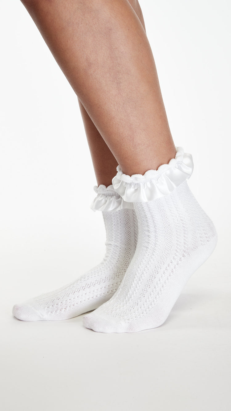 White Church Girl Sock
