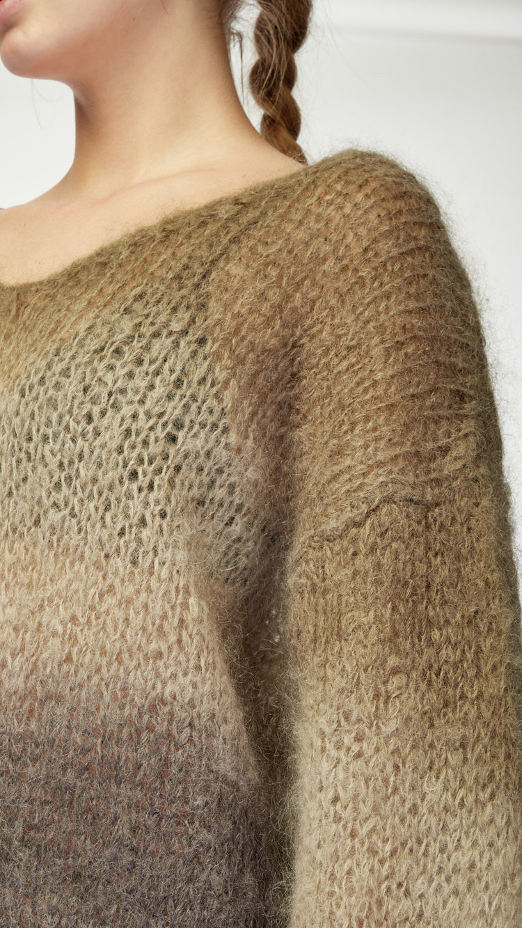 Beige Ombre Milana Knit Sweater