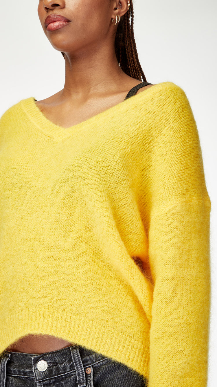 Yellow Silja Knit Sweater