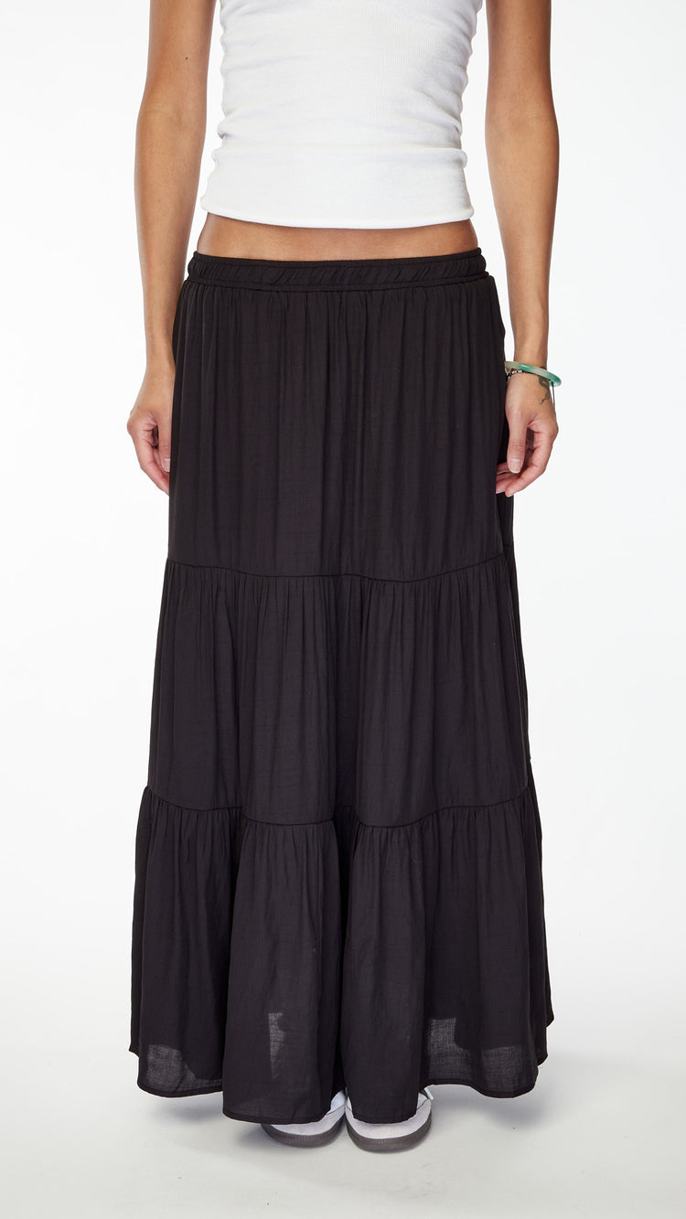 Black Josephine Maxi Skirt