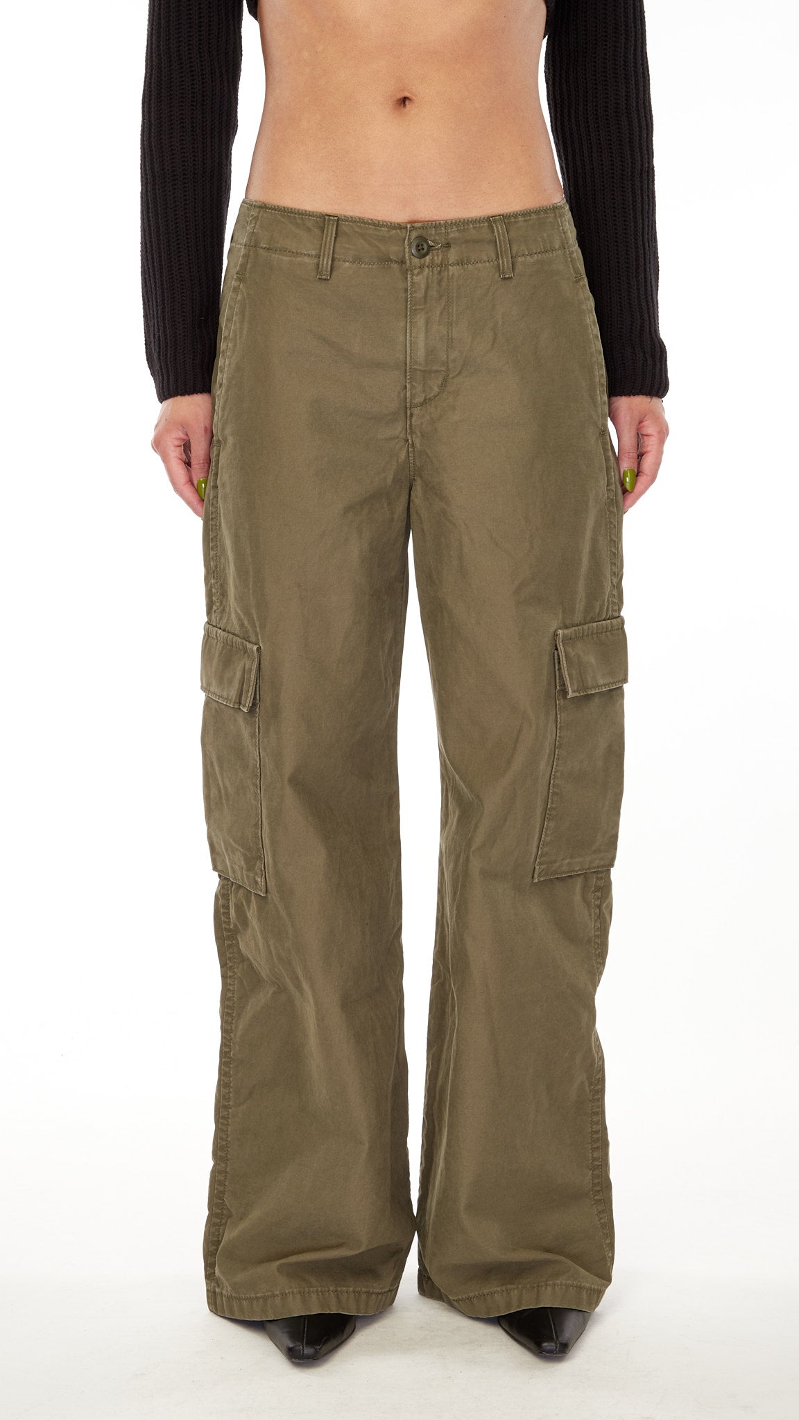 Olive Baggy Cargo