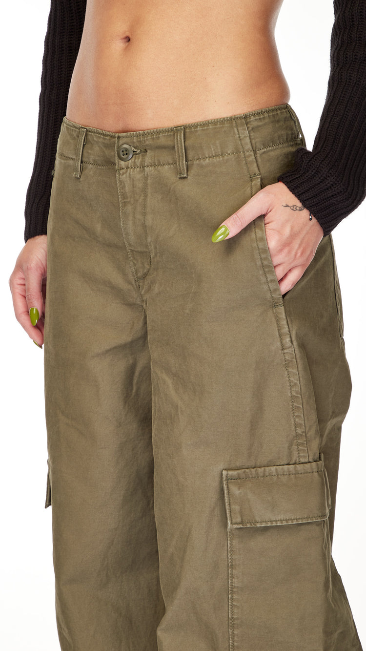 Olive Baggy Cargo
