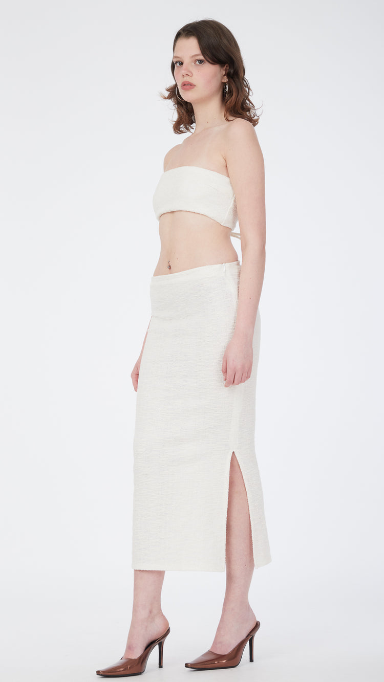 Cream Lacy Skirt