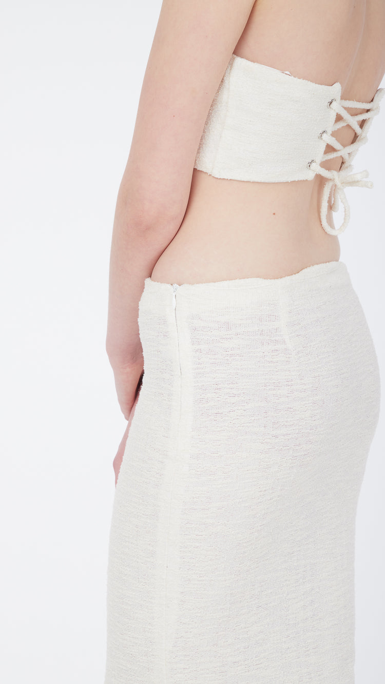 Cream Lacy Skirt
