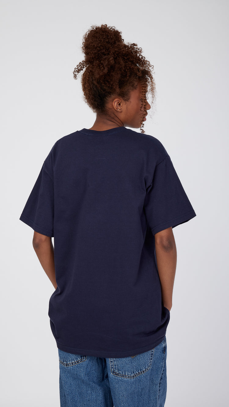 Navy More Problems Tee