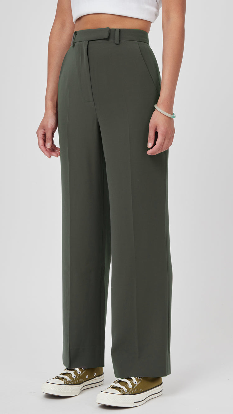 Beige Big Bell Bottom Pant