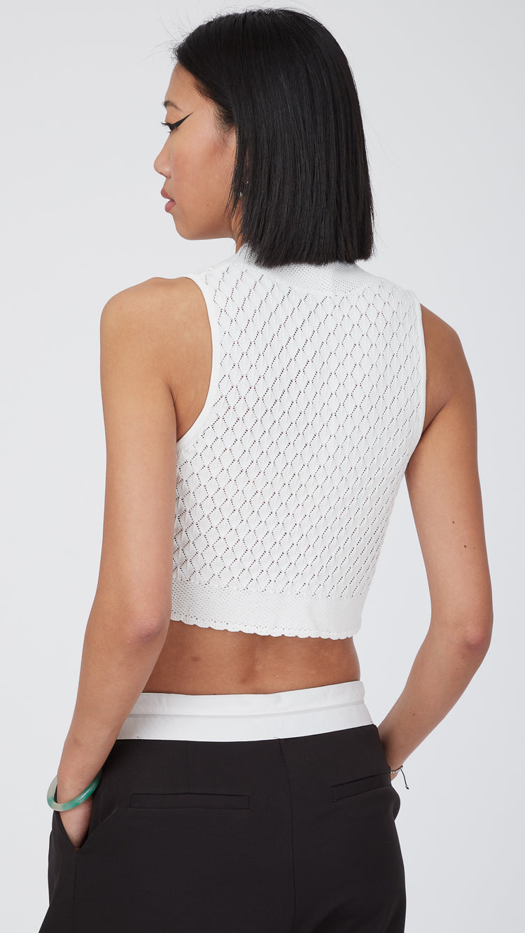 White Victoria Knitted Top