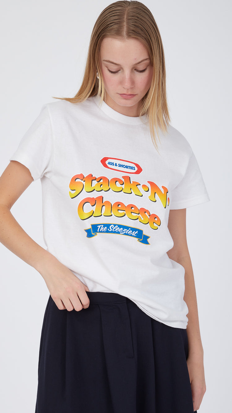 T-shirt Blanc Stack N Cheese