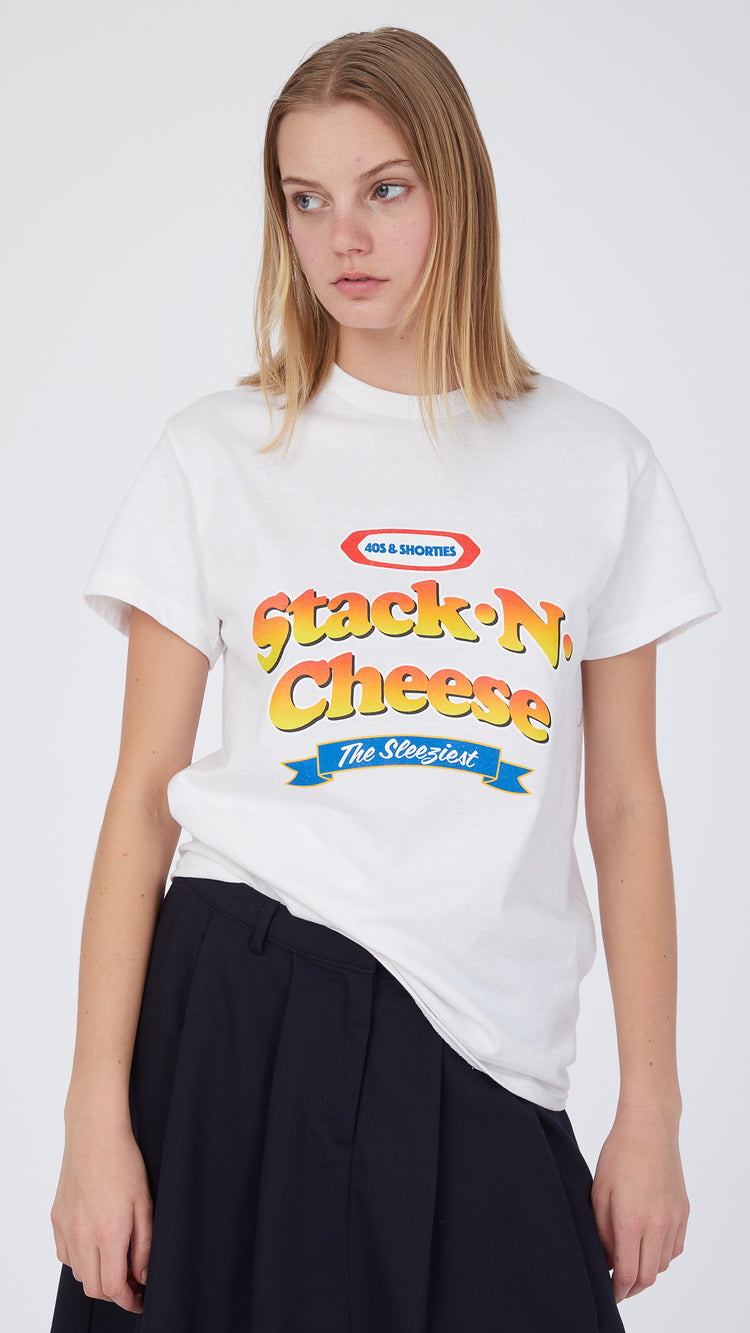 T-shirt Blanc Stack N Cheese