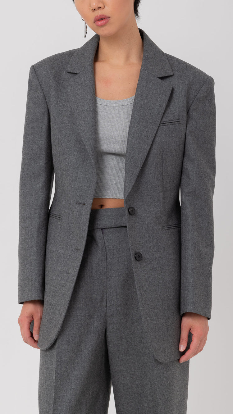 Grey Super Two Button Jacket