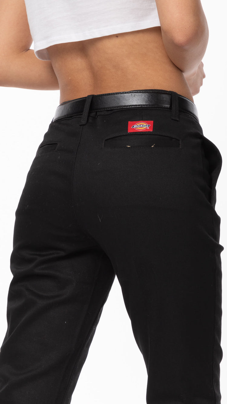 Black Juniors 4 Pocket Mid-Rise Trousers