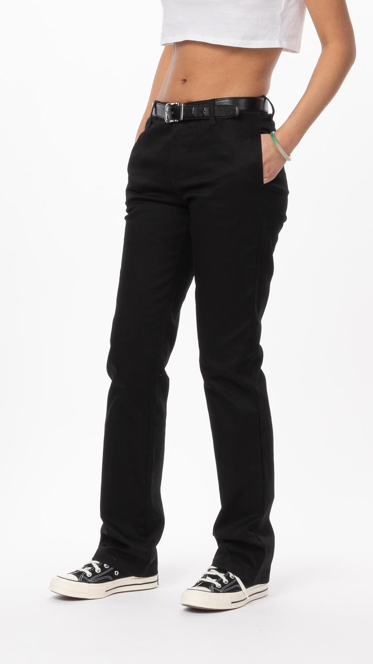 Black Juniors 4 Pocket Mid-Rise Trousers