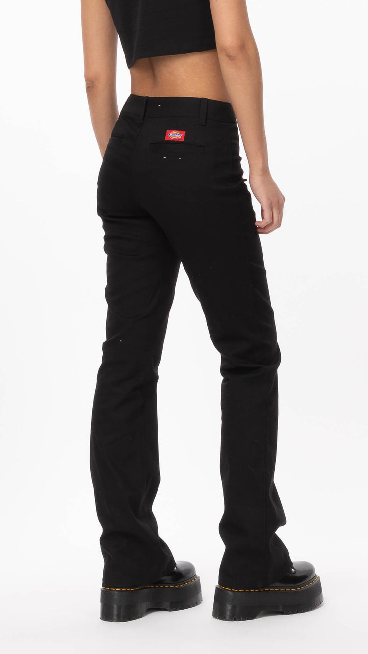 Dickies Women's Juniors High Rise Crop Black Work Pants J3311 Size