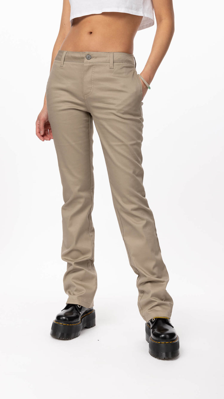 Khaki Juniors 4 Pocket Mid-Rise Trousers