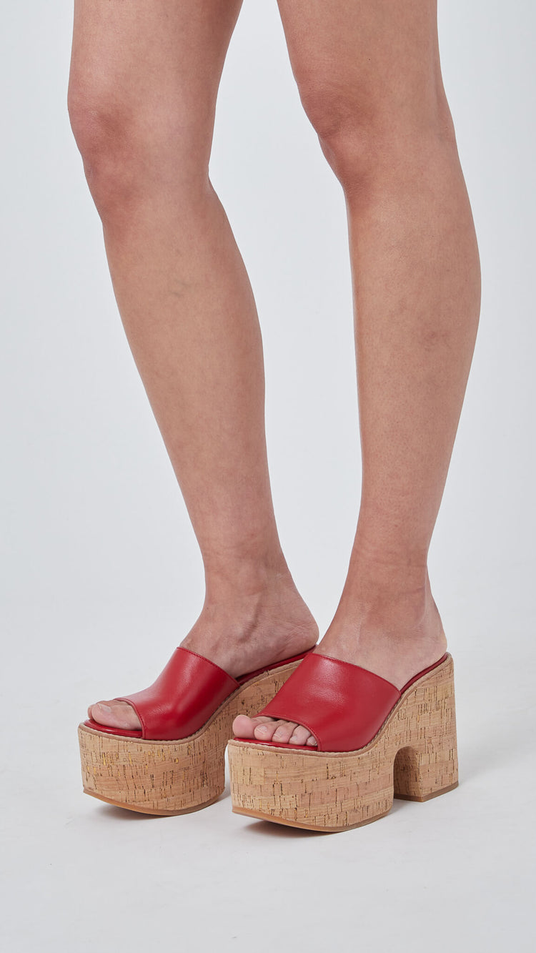 Red Pucci Cork Sandal
