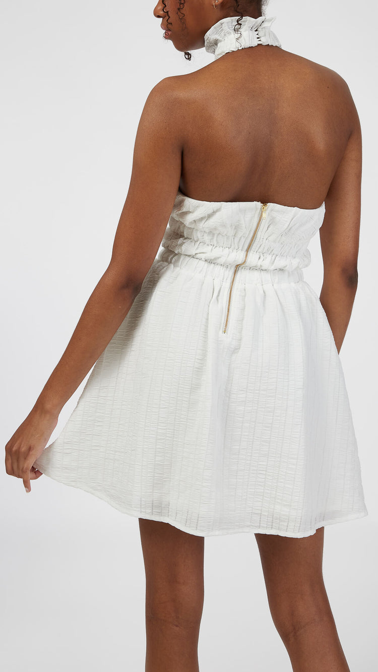 White Renee Halter Dress