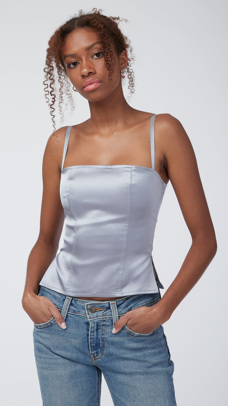 The Muse Corset Silver
