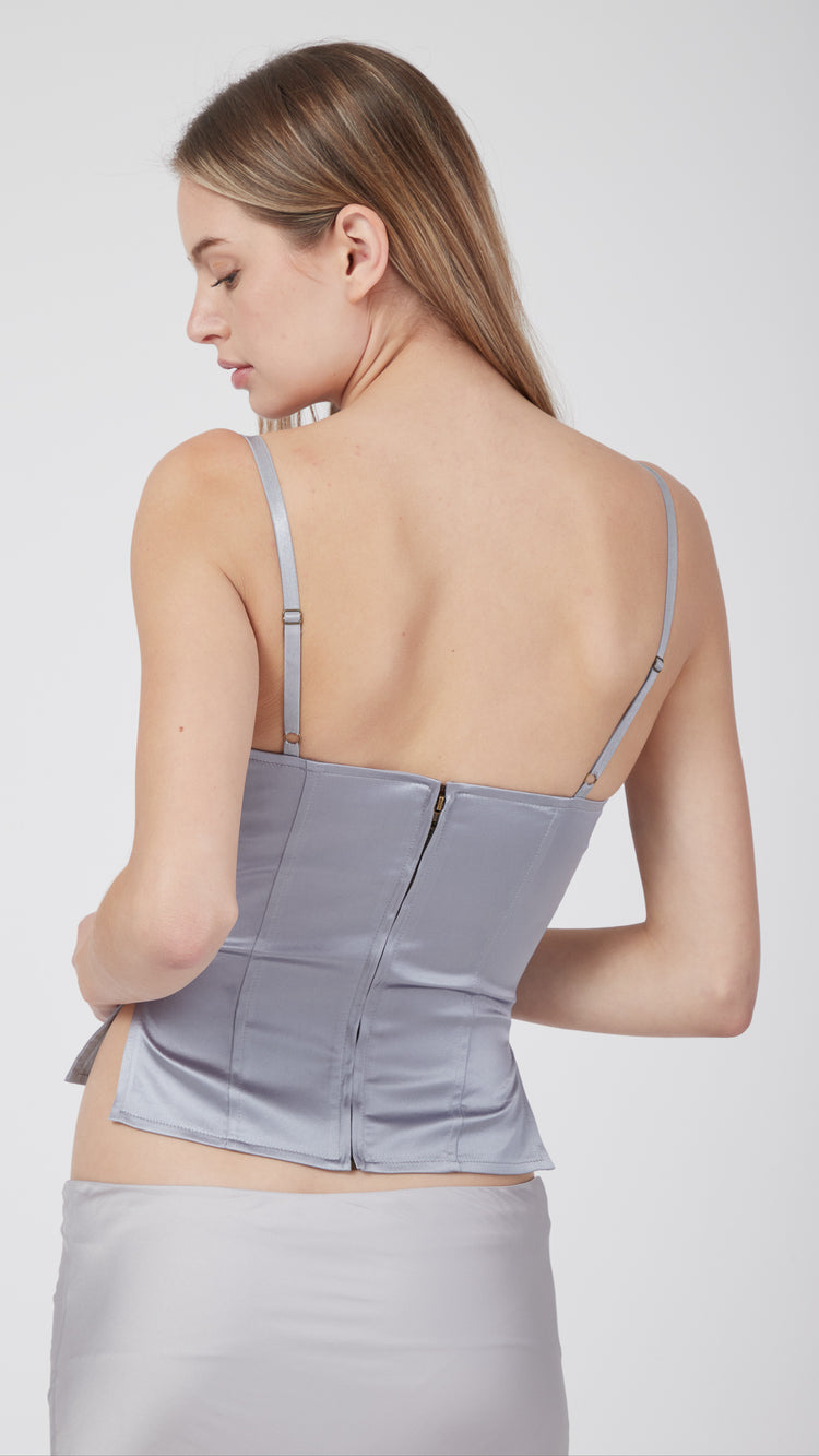 The Muse Corset Silver