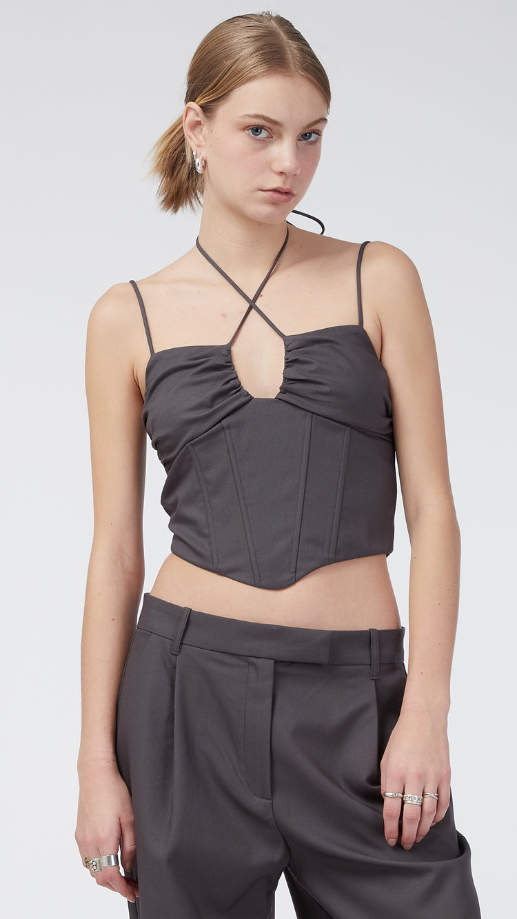 Charcoal Avery Bustier