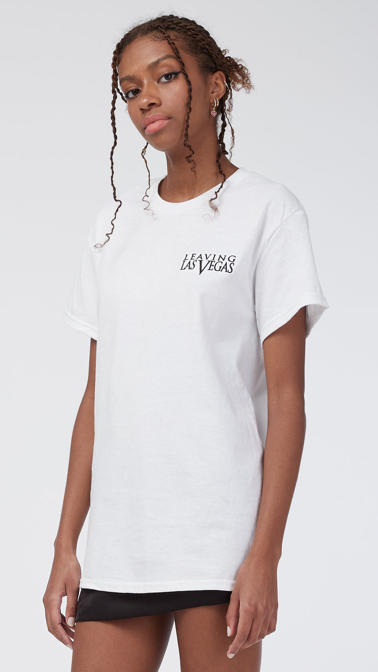 White LLV Embroidered Tee