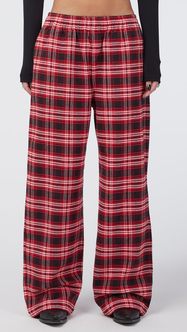 Red Flannel Easy Pant