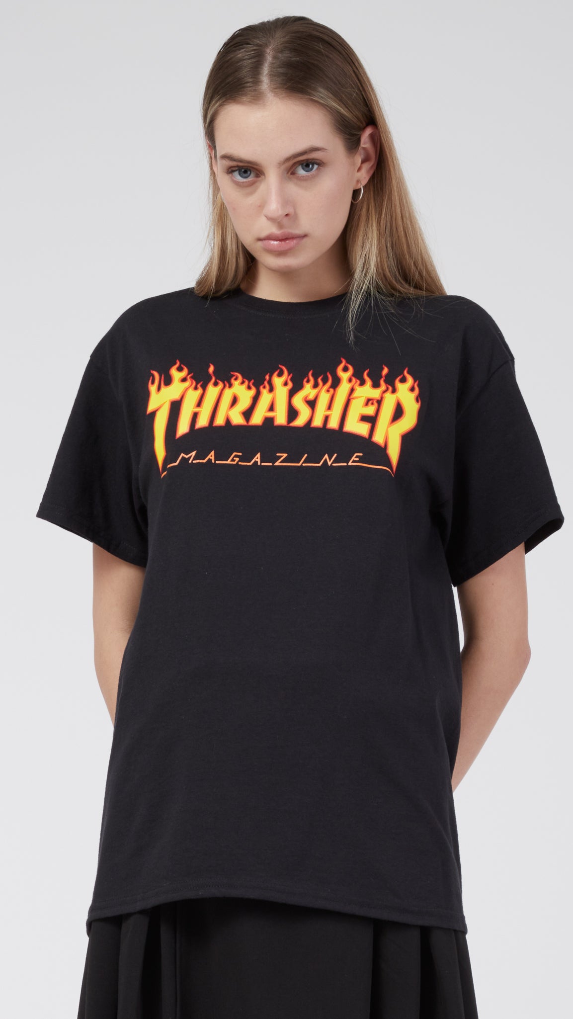 Black thrasher 2024 shirt women's