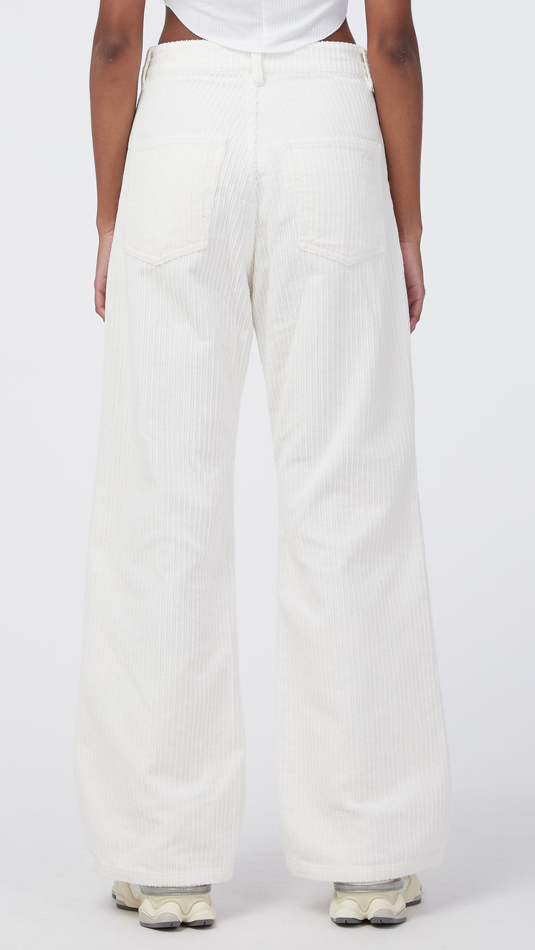 Pantalon de fusée en velours blanc