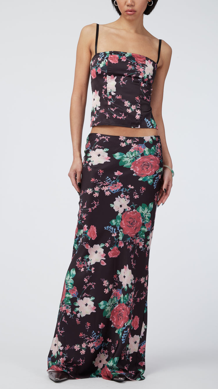 Flower Melrose Maxi Skirt