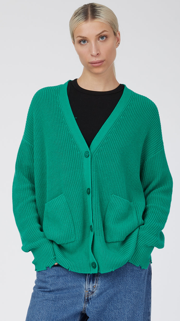Green Elsa Knitted Cardigan