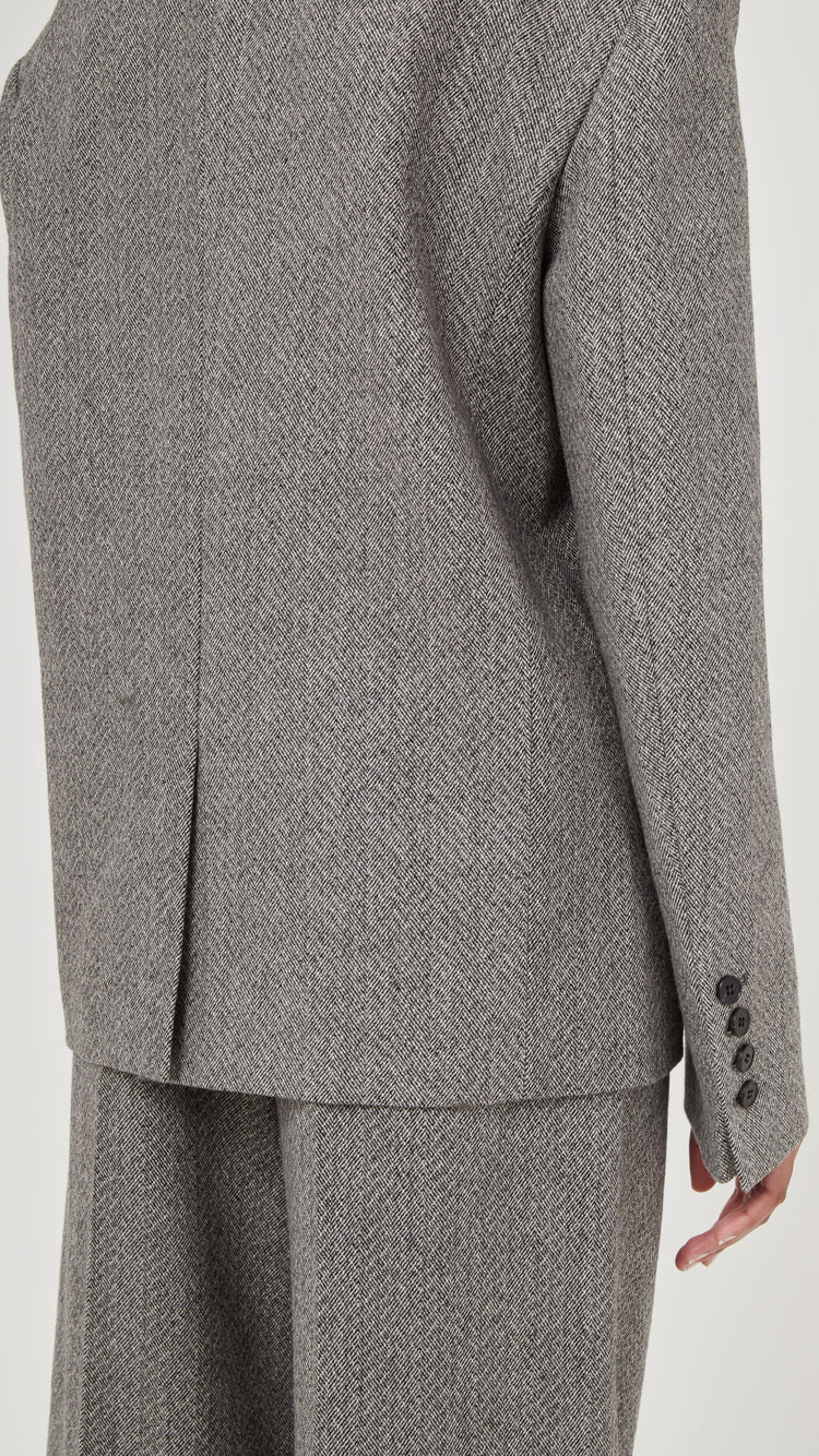 Grey Herringbone Jacket