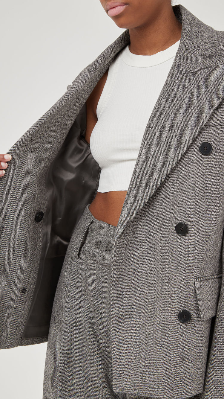 Grey Herringbone Jacket